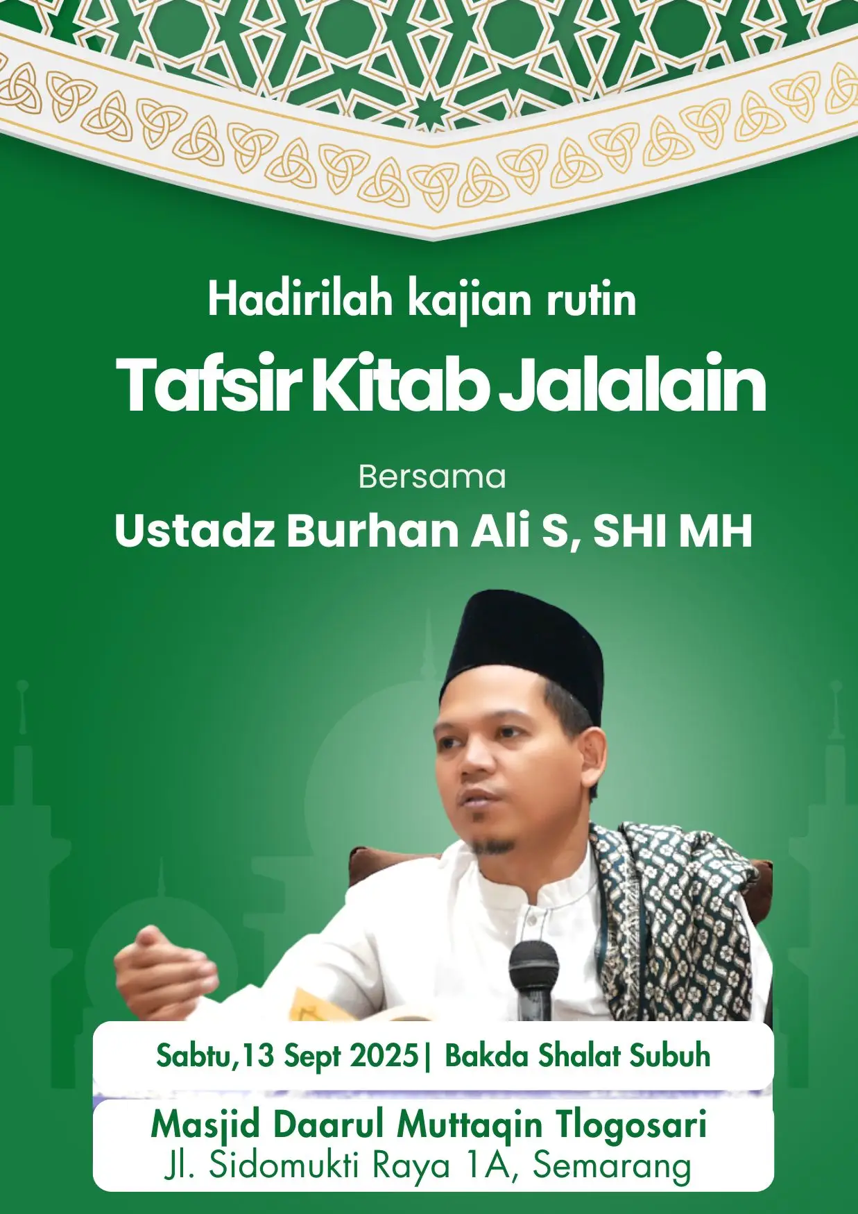 kajian tafsir jalalain bersama ust Burhan Ali
