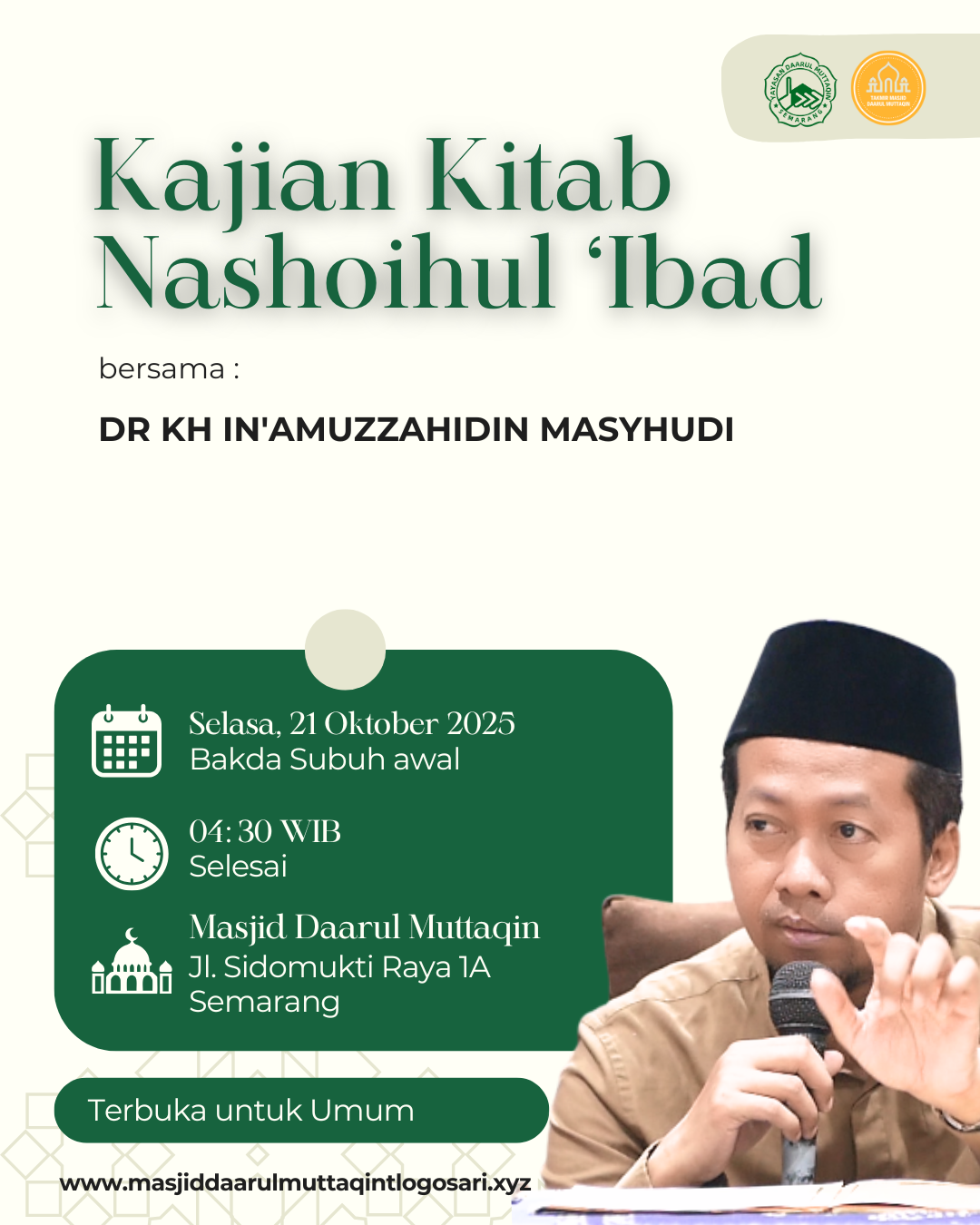 Kajian kitab Nashoihul ibad